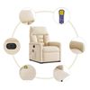 vidaXL Fauteuil inclinable de massage &eacute;lectrique beige microfibres