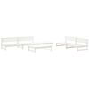 vidaXL Salon de jardin 6 pcs Blanc Bois de pin massif