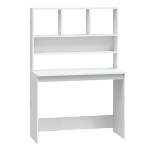 vidaXL Bureau avec &eacute;tag&egrave;res Blanc 102x45x148 cm Bois d'ing&eacute;nierie