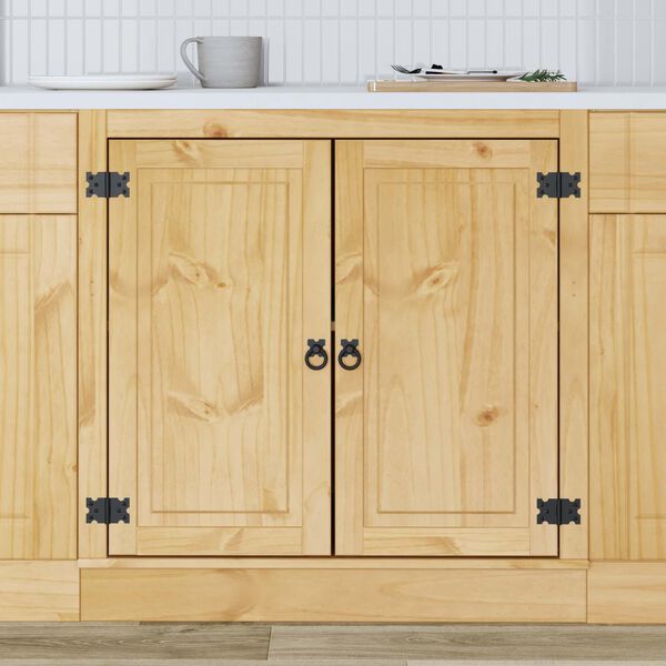 vidaXL Armoire avec étagère Miel 80 x 46 x 81,5 cm Pin massif