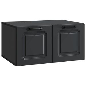 vidaXL Meuble TV mural Noir 59,5 x 41 x 30 cm Bois d'ing&eacute;nierie