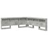 vidaXL T&ecirc;te de lit de rangement Gris b&eacute;ton Bois d'ing&eacute;nierie