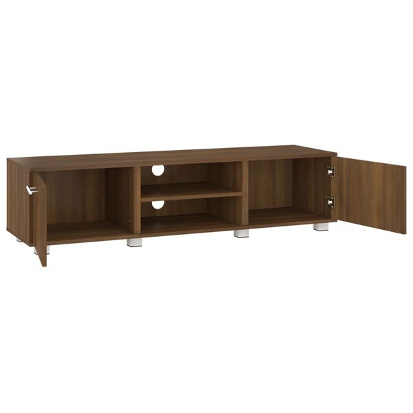 vidaXL Meuble TV Ch&ecirc;ne marron 140x40x35 cm Bois d'ing&eacute;nierie