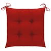 vidaXL Chaises de jardin lot de 2 et coussins rouge Bois teck massif