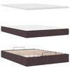 vidaXL Lit ottoman avec matelas marron fonc&eacute; 140x190 cm tissu