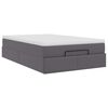 VidaXL Cadre de lit ottoman avec matelas gris 120x200 cm similicuir