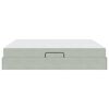 vidaXL Lit avec rangement et matelas Gris clair 180 x 200 cm Velours