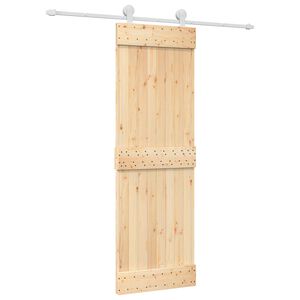 vidaXL Porte coulissante Naturel et Blanc 70 x 210 cm