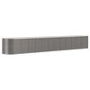 vidaXL Lit sur&eacute;lev&eacute; de jardin Acier enduit de poudre 512x80x68 cm gris