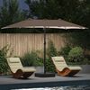 vidaXL Parasol de jardin Taupe 385 x 209 x 244 cm Polyester
