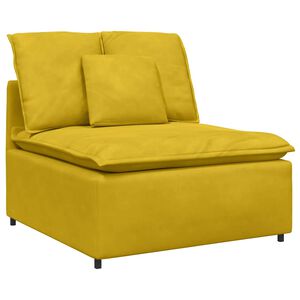 vidaXL Module central de canap&eacute; modulable avec coussins jaunes 100 cm