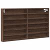 vidaXL Armoire &agrave; vitrine ch&ecirc;ne marron 100x8,5x58 cm bois d'ing&eacute;nierie
