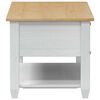 vidaXL Table basse avec tiroir Blanc 100 x 48 x 45 cm Pin massif