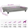 vidaXL Lit pour chien gris clair 100x50x21 cm velours