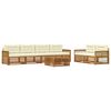 vidaXL Ensemble de canap&eacute;s d'ext&eacute;rieur 7 pc Naturel et Cr&egrave;me