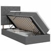 vidaXL Lit avec rangement et matelas Gris fonc&eacute; 90 x 190 cm tissu