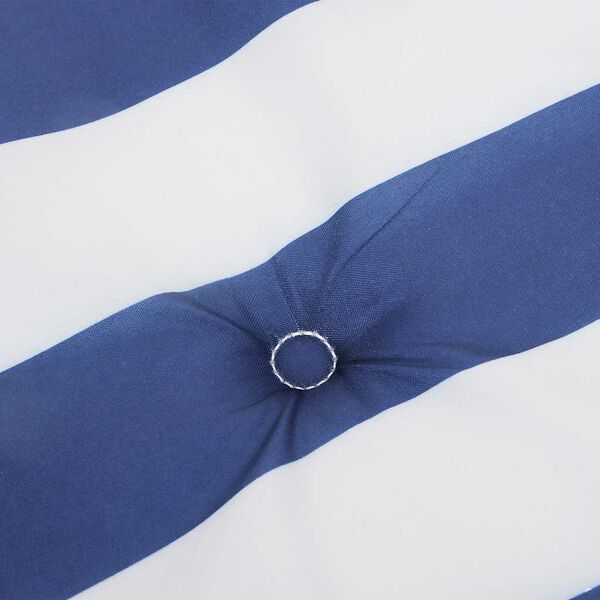 vidaXL Coussin de banc de jardin rayures bleues et blanches 150x50x4cm