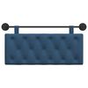vidaXL T&ecirc;te de lit suspendue Montage mural Bleu 110 x 55 x 7 cm tissu