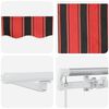 vidaXL Auvent R&eacute;tractable orange et marron 450 &times; 350 cm Tissu et acier