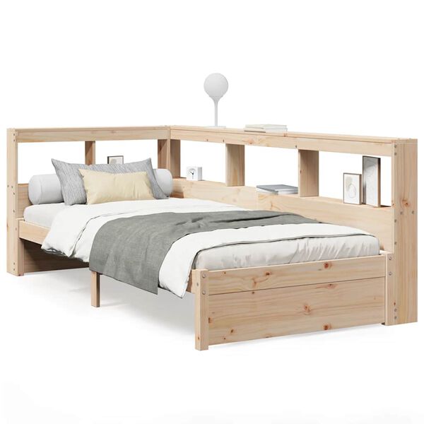 vidaXL Lit biblioth&egrave;que sans matelas 100x200 cm bois massif de pin