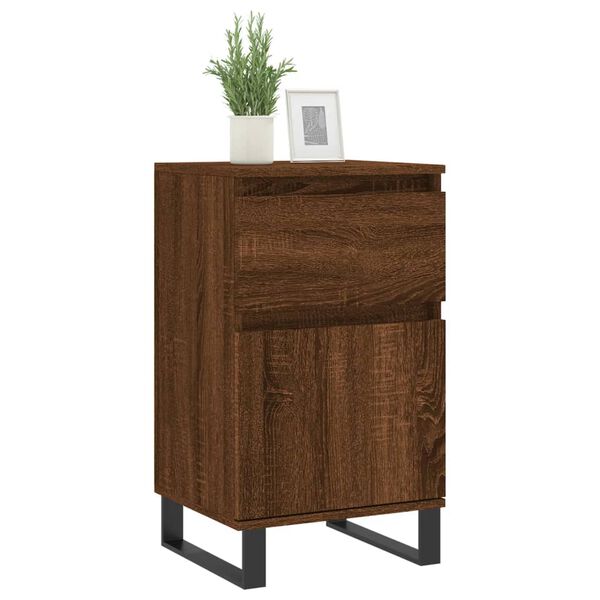 vidaXL Buffets 2 pcs chêne marron 40x35x70 cm bois d'ingénierie