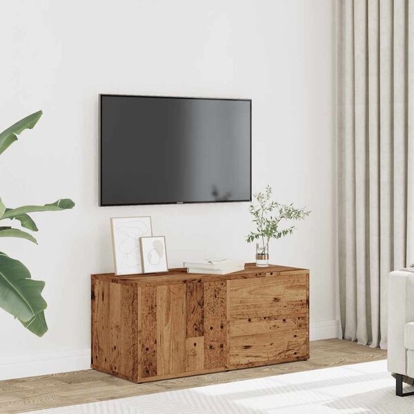 vidaXL Meuble TV vieux bois 80x34x35,5 cm bois d'ing&eacute;nierie