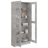 vidaXL Armoire &agrave; vitrine Gris b&eacute;ton 82,5x30,5x185,5 cm Bois ing&eacute;nierie