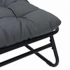 vidaXL Mobilier de jardin 3 pcs Noir Acier enduit de poudre
