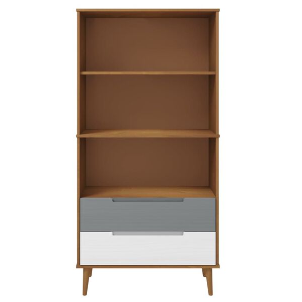 vidaXL Biblioth&egrave;que MOLDE Marron 85x35x170,5 cm Bois massif de pin