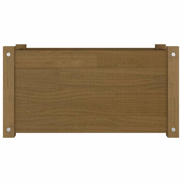 vidaXL Jardinières d'extérieur 2pcs Marron miel 60x31x31cm Bois de pin