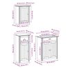 vidaXL Meubles de salle de bain 3 pcs BODO gris bois de pin massif