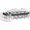 vidaXL Ensemble &agrave; manger de jardin et coussins 13 pcs gris clair rotin