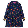 Robe pour enfants &agrave; manches longues bleu marine 140
