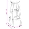 vidaXL Ensemble de bar de jardin 3 pcs bois d'acacia solide