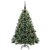 vidaXL Sapin de No&euml;l artificiel avec 150 LED Vert 120 cm PE et PVC