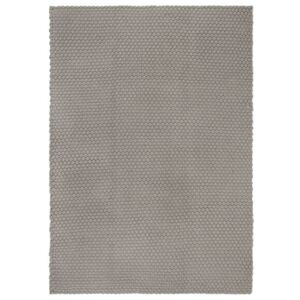 vidaXL Tapis rectangulaire Gris 120x180 cm Coton