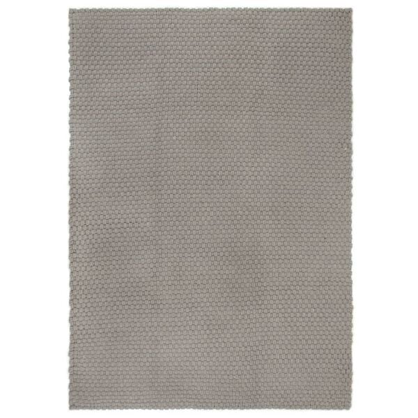 vidaXL Tapis rectangulaire Gris 120x180 cm Coton