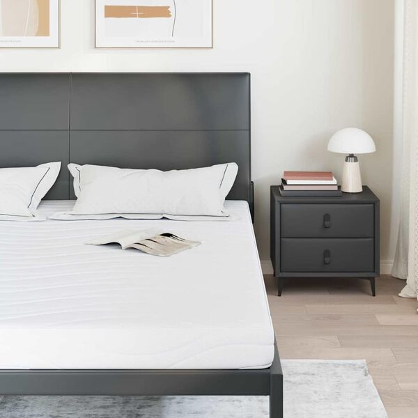 vidaXL Matelas Blanc 200 x 200 cm Tissu jacquard