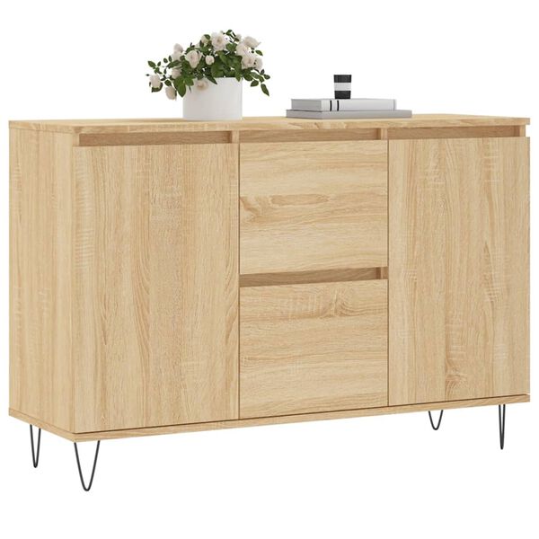 vidaXL Buffet ch&ecirc;ne sonoma 101,5x35x70 cm bois d'ing&eacute;nierie