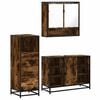 vidaXL Ensemble de meubles de salle de bain 3 pcs Ch&ecirc;ne fum&eacute;