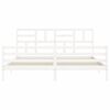 vidaXL Cadre de lit sans matelas blanc 200x200 cm bois massif