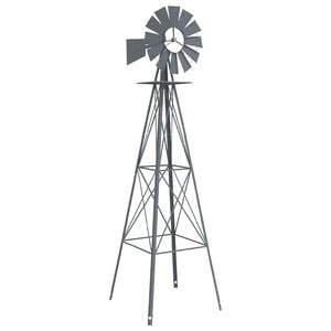 vidaXL Moulin &agrave; vent Gris 84 x 68 x 245 cm Fer