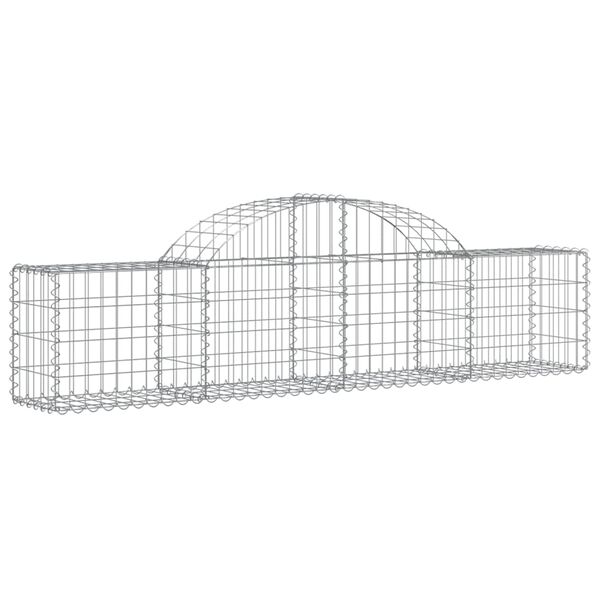 vidaXL Paniers &agrave; gabions arqu&eacute;s 3 pcs 200x30x40/60 cm Fer galvanis&eacute;