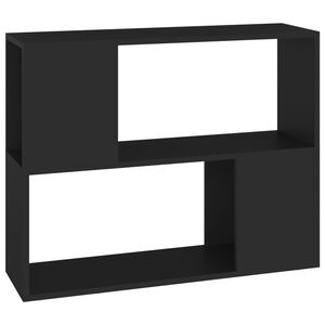 vidaXL Meuble TV Noir 80x24x63 cm Bois d'ing&eacute;nierie