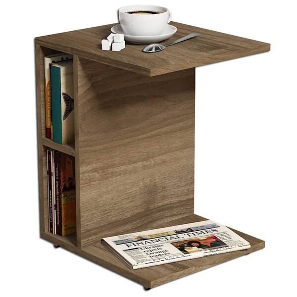Homemania Table basse Ceylin 45x35x57,5 cm noyer