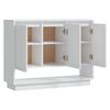 vidaXL Buffet Blanc brillant 97x31x75 cm Bois d'ing&eacute;nierie