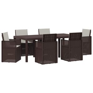 vidaXL Ensemble de salle &agrave; manger pour jardin 7 pc PP