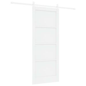 vidaXL Porte coulissante 83 x 202 cm Bois de pin massif Blanc