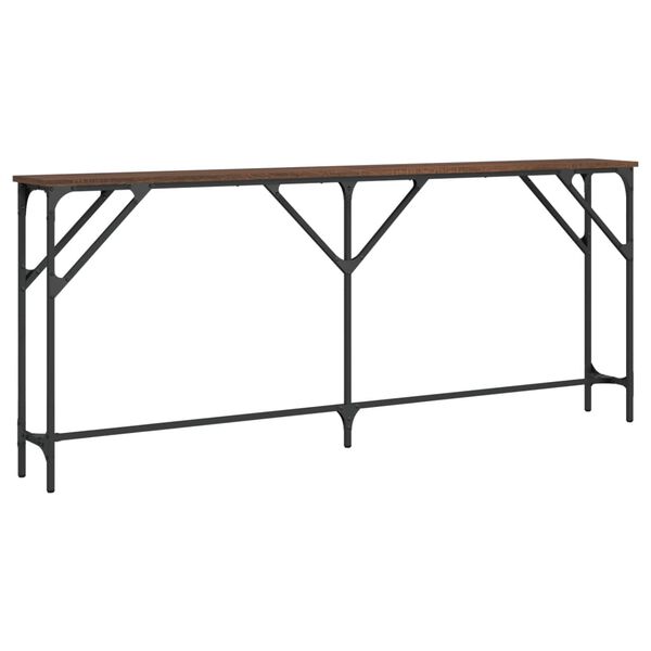vidaXL Table console chêne marron 180x23x75 cm bois d'ingénierie