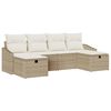 vidaXL Ensemble de canap&eacute; de jardin 6 pc polyrotin